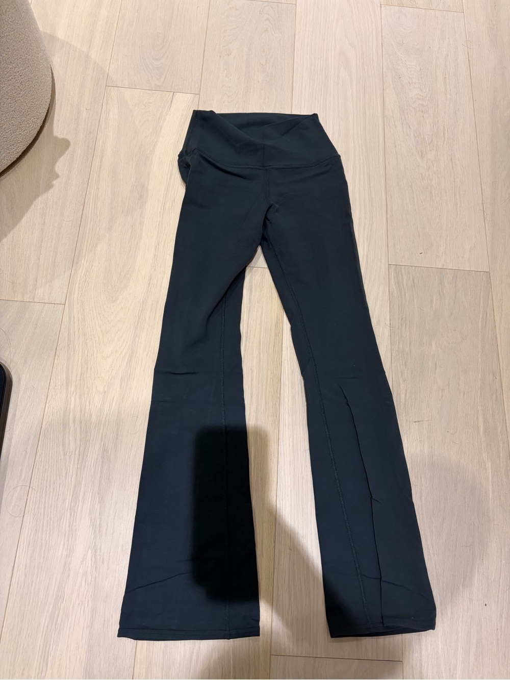 ALO Yoga Charcoal Green Flared Leggings
